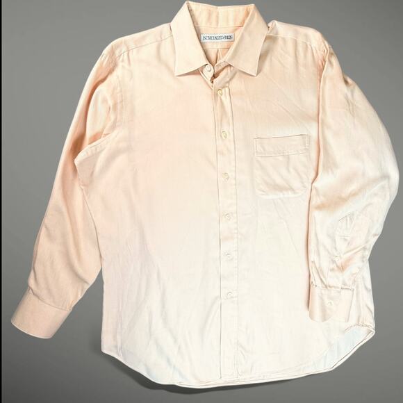 Individualized Shirts Y2K Custom Supima Cotton Cream Twill Mens Dress Shirt Used - Picture 6 of 8